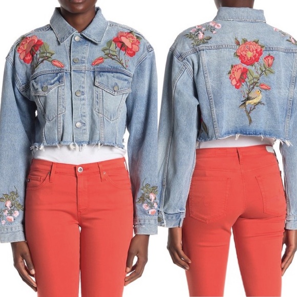 GRLFRND Jackets & Blazers - GRLFRND | eve crop boyfriend embroidered jacket